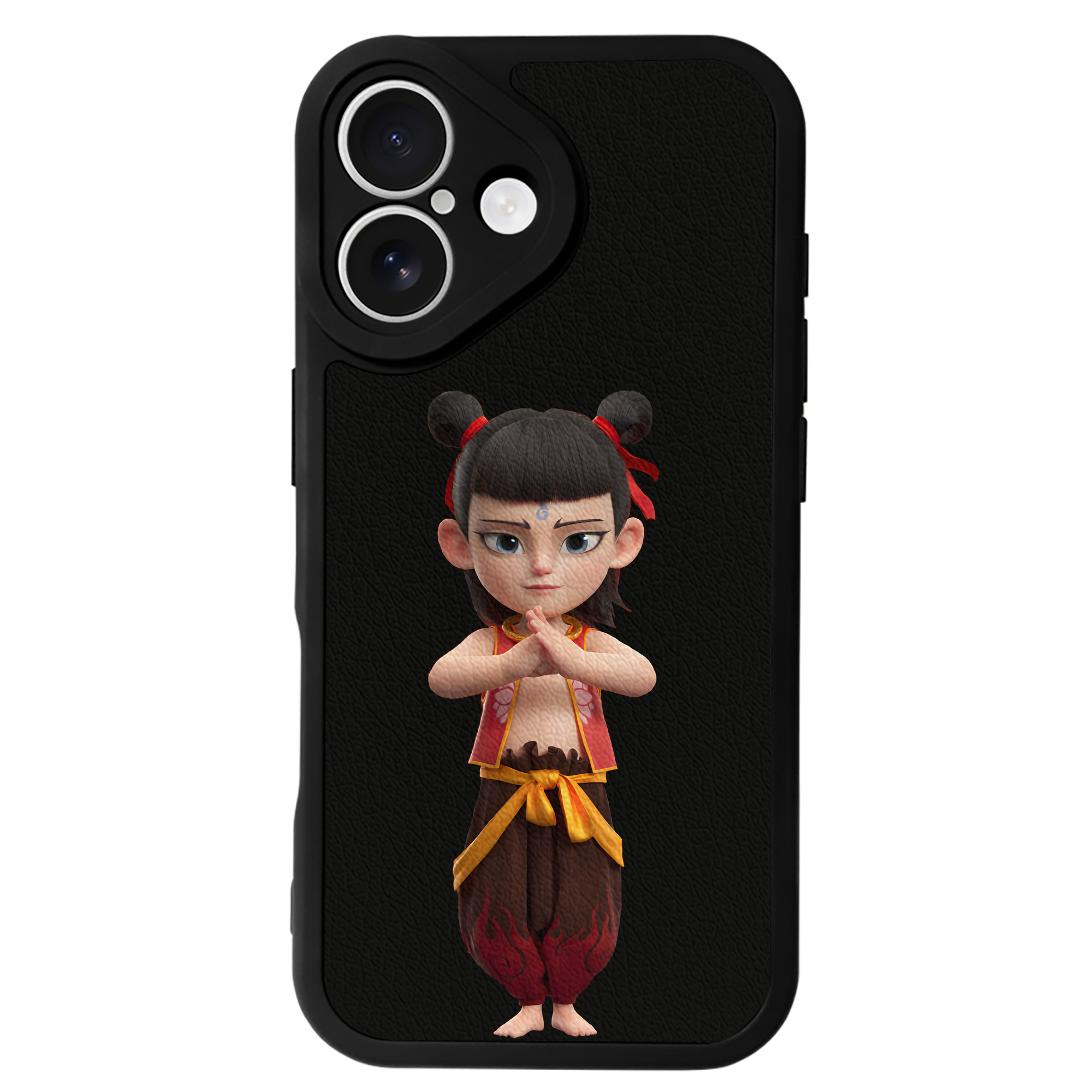 （画像用） Ne Zha 2 ナタ 魔童の大暴れ 【iPhone 16シリーズ対応】シリコンスマホケース（レザー調） 材質：シリコン